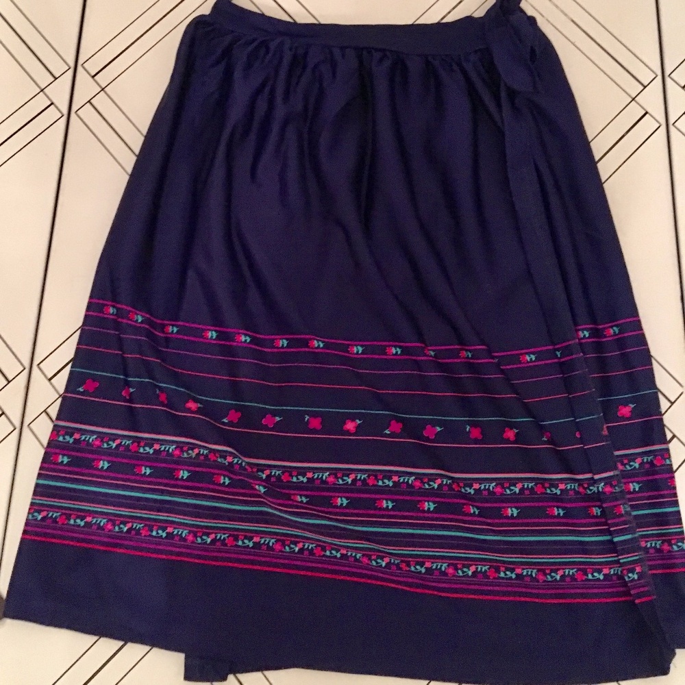 Colorful vintage wrap skirt